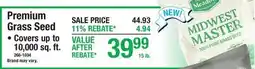 Menards Premium Grass Seed offer