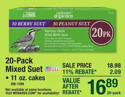 Menards 20-Pack Mixed Suet offer