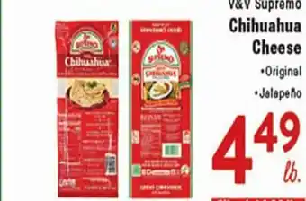 Rio Valley Market V&V Supremo Chihuahua Cheese offer
