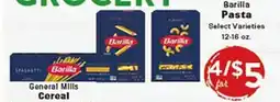 Rio Valley Market Barilla Pasta, General Mills Cereal offer