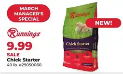 Runnings Runnings Chick Starter offer