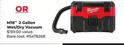 Runnings Milwaukee M18 2 Gallon Wet/Dry Vacuum offer