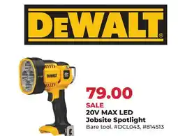 Runnings DEWALT 20V MAX LED Jobsite Spotlight offer