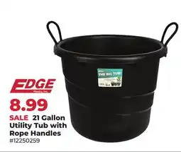 Runnings EDGE 21 Gallon Utility Tub with Rope Handles offer