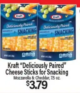 Angelo Caputo's Fresh Market Kraft Deliciously Paired Cheese Sticks for Snacking offer