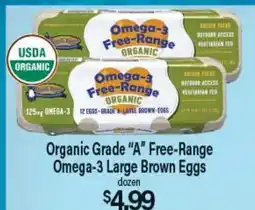 Angelo Caputo's Fresh Market Organic Grade A Free-Range Omega-3 Large Brown Eggs offer