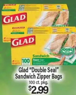 Angelo Caputo's Fresh Market Glad Double Seal Sandwich Zipper Bags offer