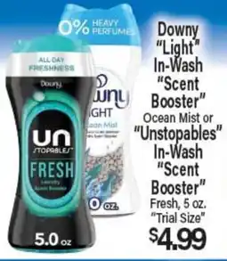Angelo Caputo's Fresh Market Downy Light In-Wash Scent Booster Ocean Mist or Unstopables In-Wash Scent Booster offer
