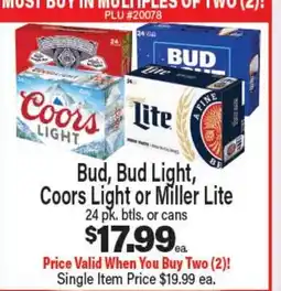 Angelo Caputo's Fresh Market Bud, Bud Light, Coors Light or Miller Lite offer