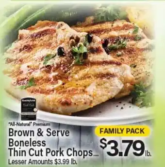 Angelo Caputo's Fresh Market Brown & Serve Boneless Thin Cut Pork Chops offer