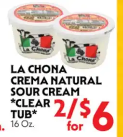 La Chiquita Food Market LA CHONA CREMA NATURAL SOUR CREAM offer