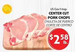 La Chiquita Food Market US Gov't Insp. CENTER CUT PORK CHOPS offer