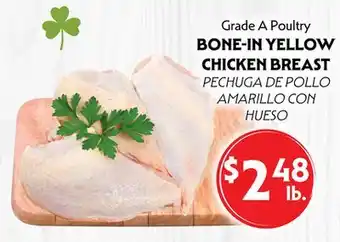 La Chiquita Food Market Grade A Poultry BONE-IN YELLOW CHICKEN BREAST offer