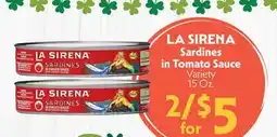La Chiquita Food Market LA SIRENA Sardines in Tomato Sauce offer