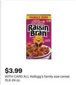 CVS ALL Kellogg's family size cereal offer
