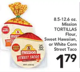 Pete's Fresh Market Mission TORTILLAS Flour, Sweet Hawaiian, or White Corn Street Taco offer