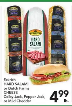 Pete's Fresh Market Eckrich HARD SALAMI or Dutch Farms CHEESE offer