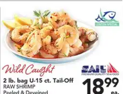 Pete's Fresh Market 2 lb. bag U-15 ct. Tail-Off RAW SHRIMP offer