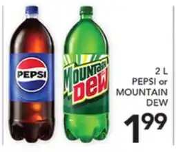 Pete's Fresh Market 2 L PEPSI or MOUNTAIN DEW offer