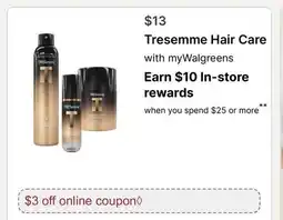 Walgreens Tresemme Hair Care offer