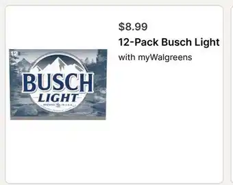 Walgreens 12-Pack Busch Light offer