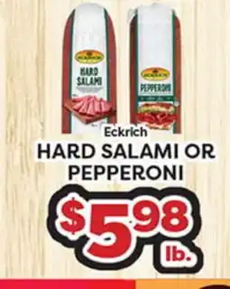 Torres Supermercado Eckrich HARD SALAMI OR PEPPERONI offer