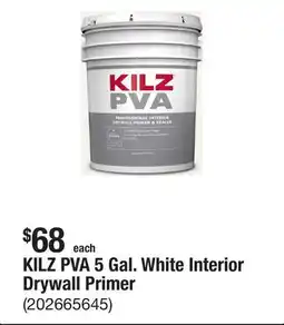 The Home Depot KILZ PVA 5 Gal. White Interior Drywall Primer offer