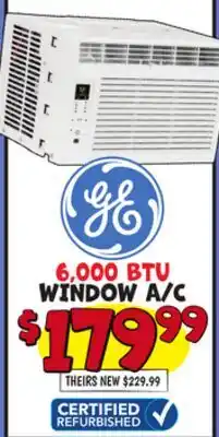 Ollie's GENERAL ELECTRIC 6,000 BTU WINDOW A/C offer