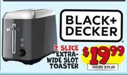 Ollie's BLACK + DECKER 2 SLICE EXTRA-WIDE SLOT TOASTER offer