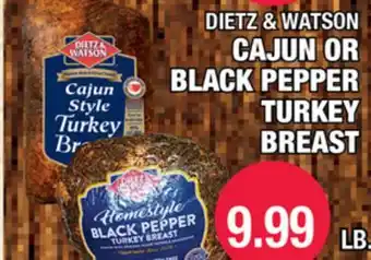 Carnicerias Jimenez DIETZ & WATSON CAJUN OR BLACK PEPPER TURKEY BREAST offer