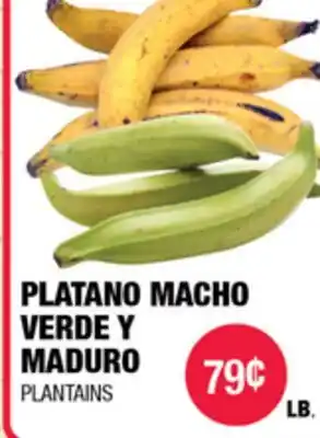 Carnicerias Jimenez PLATANO MACHO VERDE Y MADURO offer