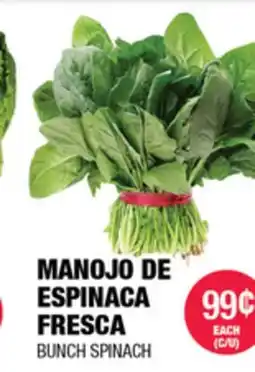 Carnicerias Jimenez MANOJO DE ESPINACA FRESCA offer