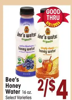 Jewel-Osco Bee's Honey Water offer