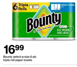 Target Bounty select-a-size 6-pk. triple-roll paper towels offer