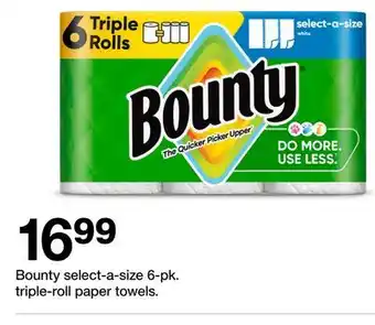 Target Bounty select-a-size 6-pk. triple-roll paper towels offer