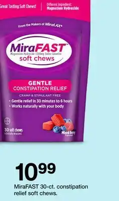 Target MiraFAST 30-ct. constipation relief soft chew offer