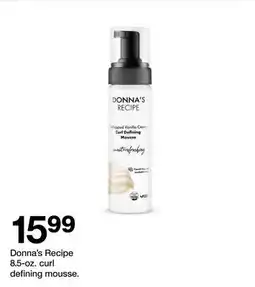 Target Donna's Recipe 8.5 - oz. curl defining mousse offer