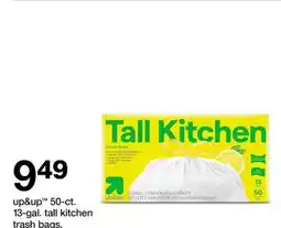 Target up & up 50-ct. 13-gal. tall kitchen trash bags offer
