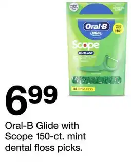 Target Oral-B Glide with Scope 150-ct. mint dental floss picks offer