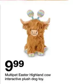 Target Multipet Easter Highland cow interactive plush dog toy offer