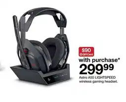 Target Astro A50 LIGHTSPEED wireless gaming headset offer