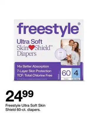 Target Freestyle Ultra Soft Skin Shield 60-ct. diapers offer