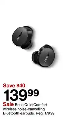 Target Bose QuietComfort wireless noise-cancelling Bluetooth earbuds offer