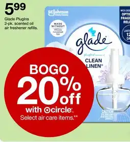 Target Glade PlugIns 2-pk. scented oil air freshener offer