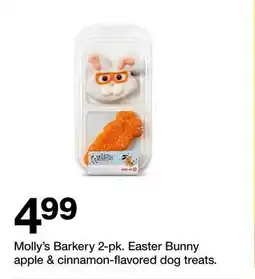Target Molly's Barkery 2-pk. Easter Bunny apple & cinnamon flavored dog treats offer