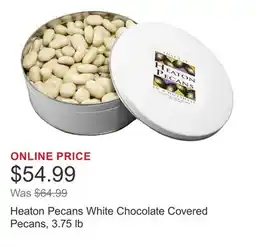 Costco Heaton Pecans White Chocolate Covered Pecans, 3.75 lb offer