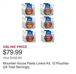 Costco Mountain House Pasta Lovers Kit, 12 Pouches (24 Total Servings) offer