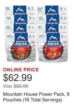 Costco Mountain House Power Pack, 8 Pouches (16 Total Servings) offer