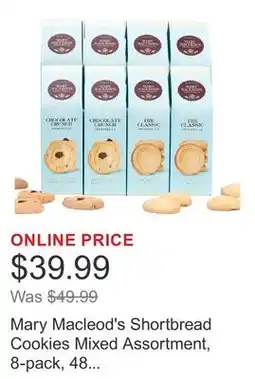 Costco Mary Macleod's Shortbread Cookies Mixed Assortment, 8-pack, 48 Cookies Total offer