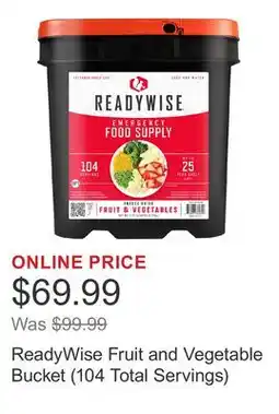 Costco ReadyWise Fruit and Vegetable Bucket (104 Total Servings) offer